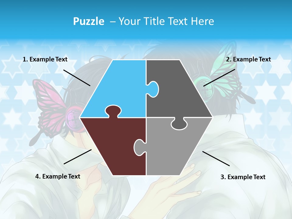 A Couple Of People With Headphones On PowerPoint Template