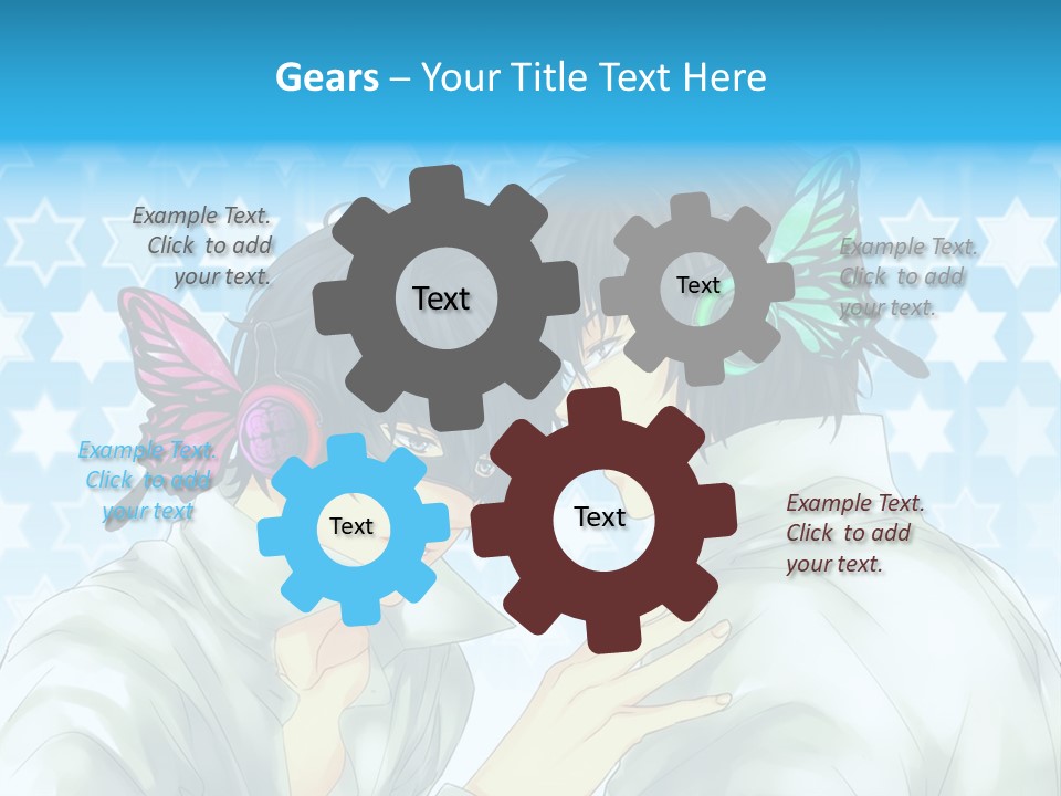 A Couple Of People With Headphones On PowerPoint Template