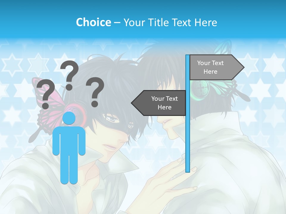 A Couple Of People With Headphones On PowerPoint Template