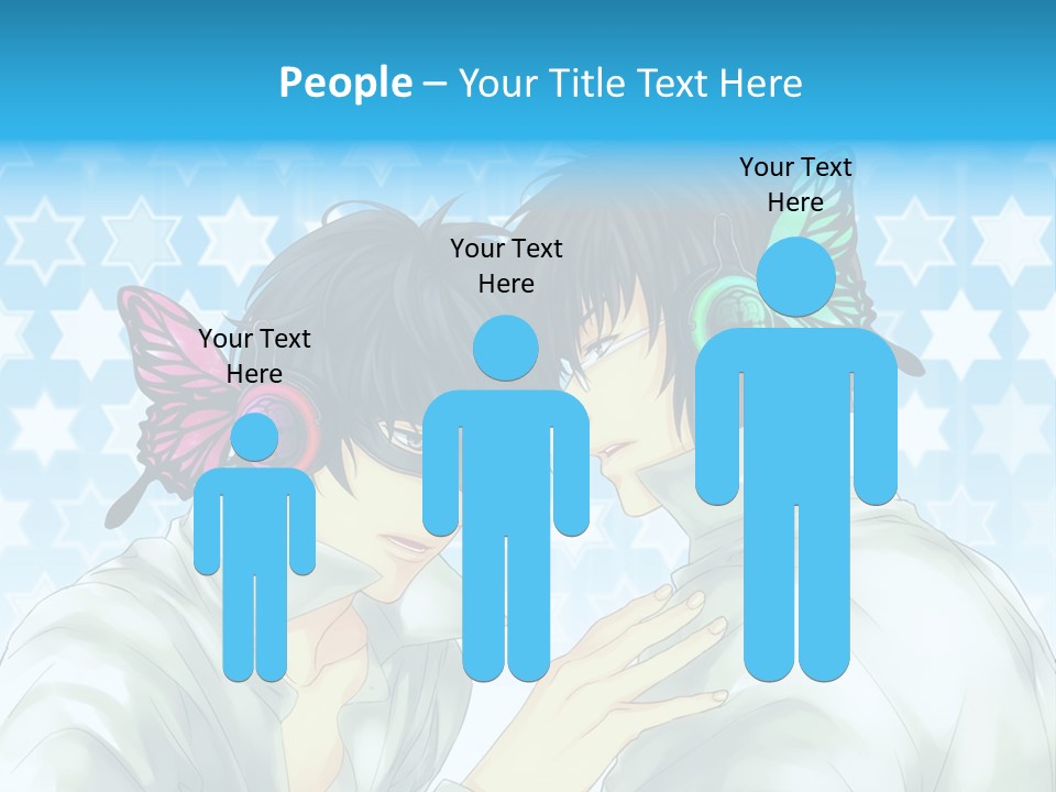 A Couple Of People With Headphones On PowerPoint Template