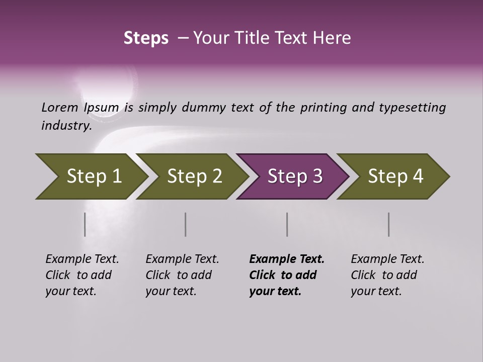 Lighting Flashlight At Dark Night With Light Like Arrow PowerPoint Template