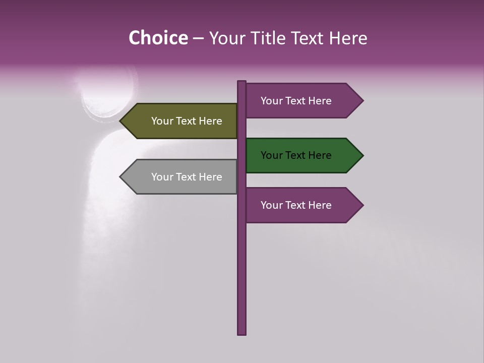 Lighting Flashlight At Dark Night With Light Like Arrow PowerPoint Template