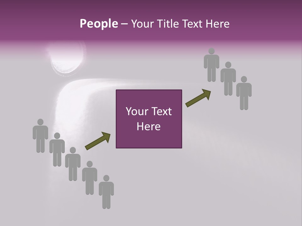 Lighting Flashlight At Dark Night With Light Like Arrow PowerPoint Template