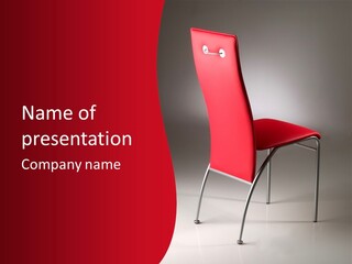 Red Modern Chair PowerPoint Template