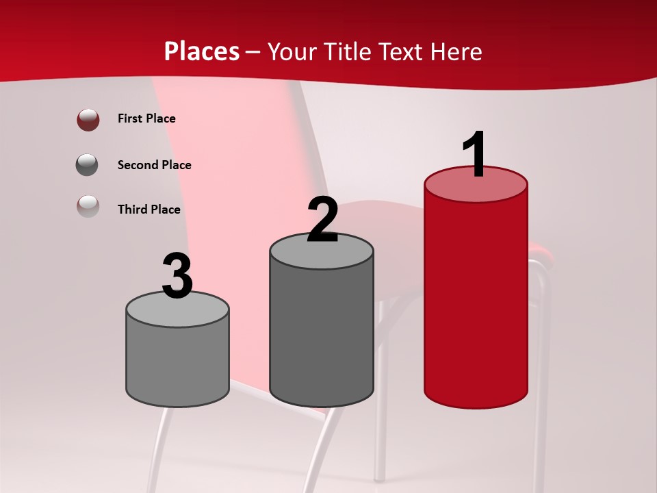 Red Modern Chair PowerPoint Template