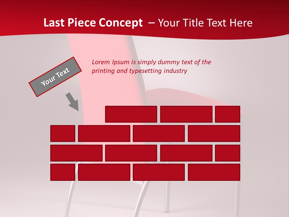 Red Modern Chair PowerPoint Template
