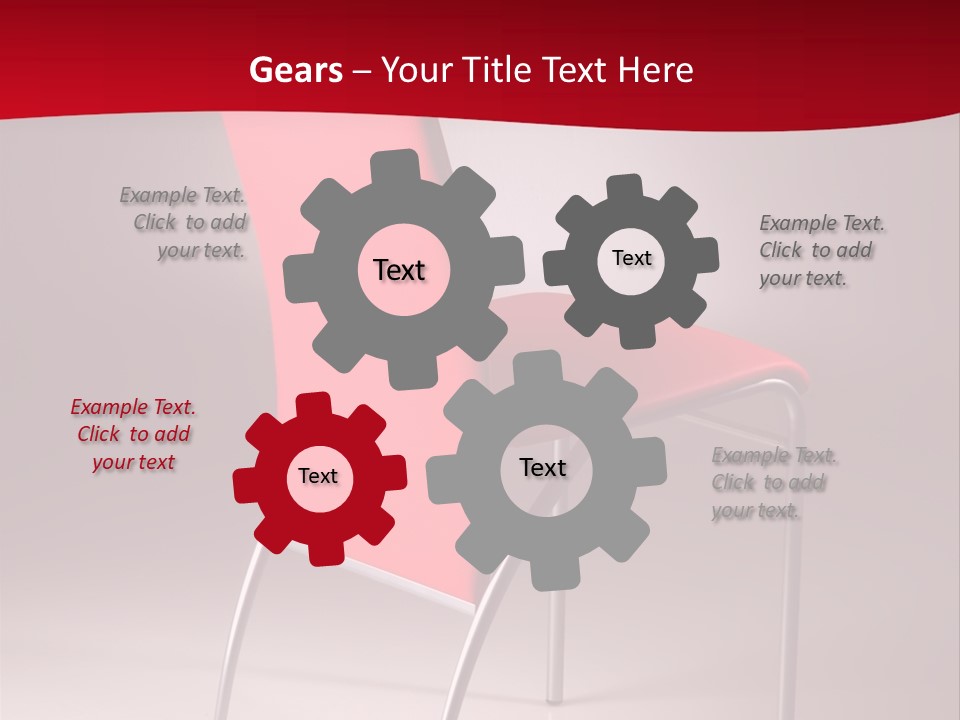 Red Modern Chair PowerPoint Template