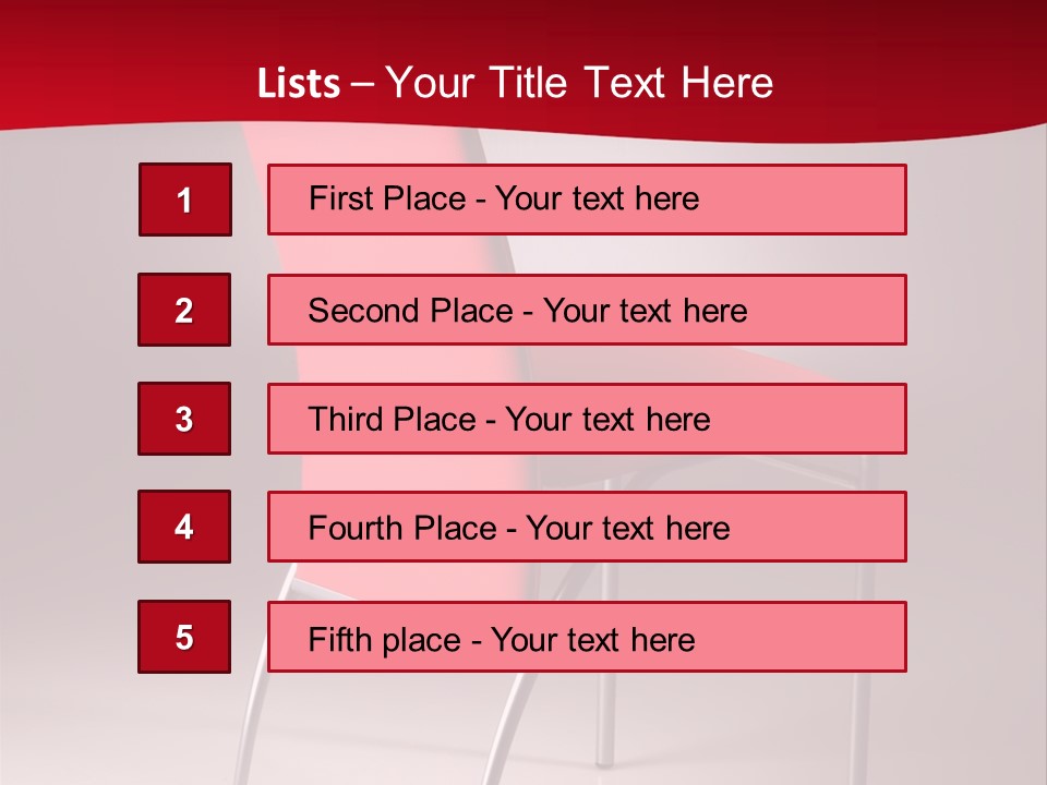 Red Modern Chair PowerPoint Template