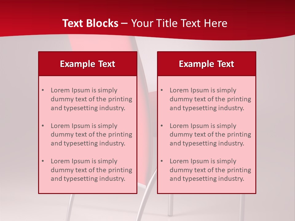 Red Modern Chair PowerPoint Template
