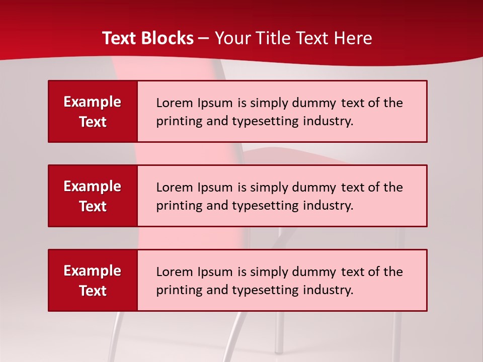 Red Modern Chair PowerPoint Template