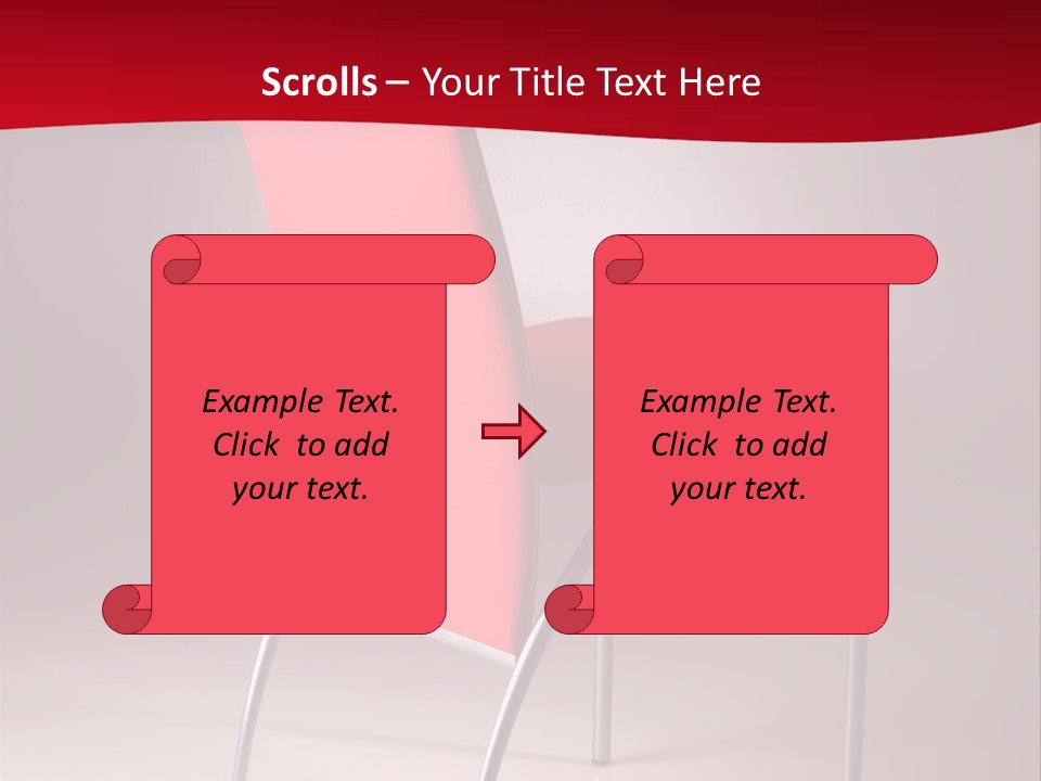 Red Modern Chair PowerPoint Template