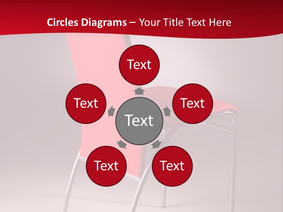 Red Modern Chair PowerPoint Template