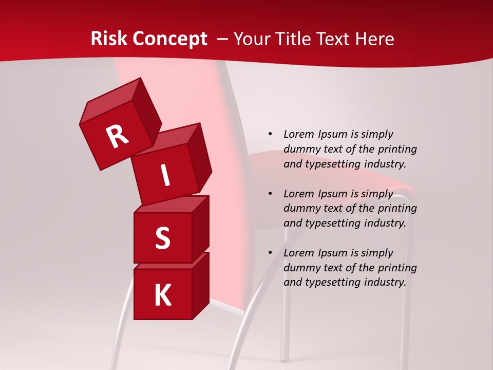 Red Modern Chair PowerPoint Template