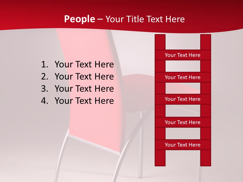 Red Modern Chair PowerPoint Template
