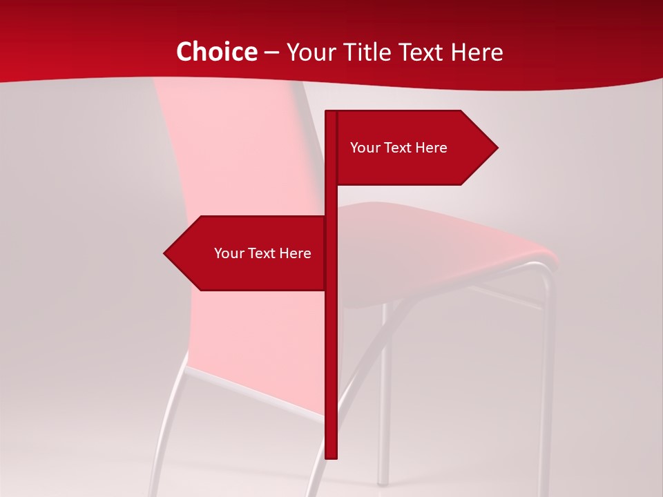 Red Modern Chair PowerPoint Template
