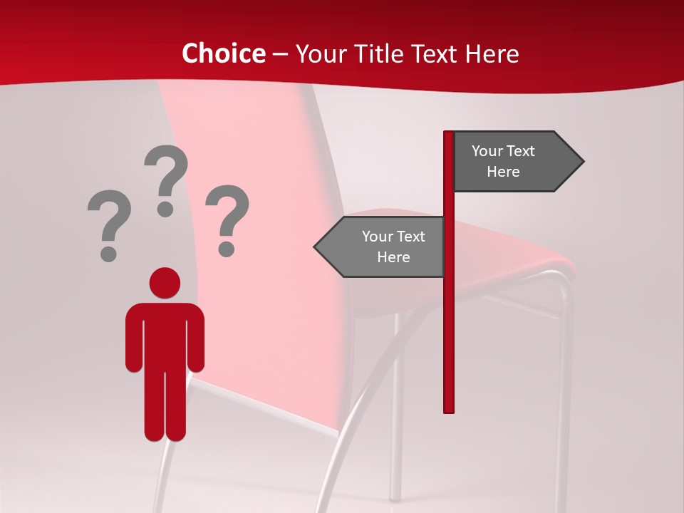 Red Modern Chair PowerPoint Template