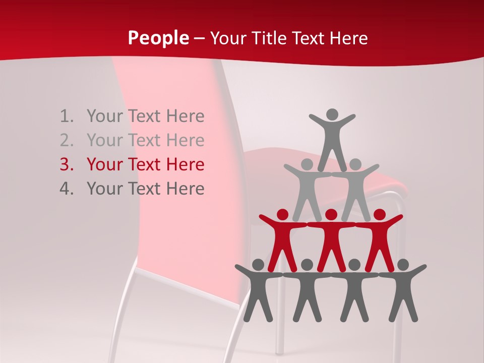 Red Modern Chair PowerPoint Template