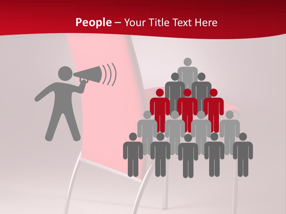 Red Modern Chair PowerPoint Template