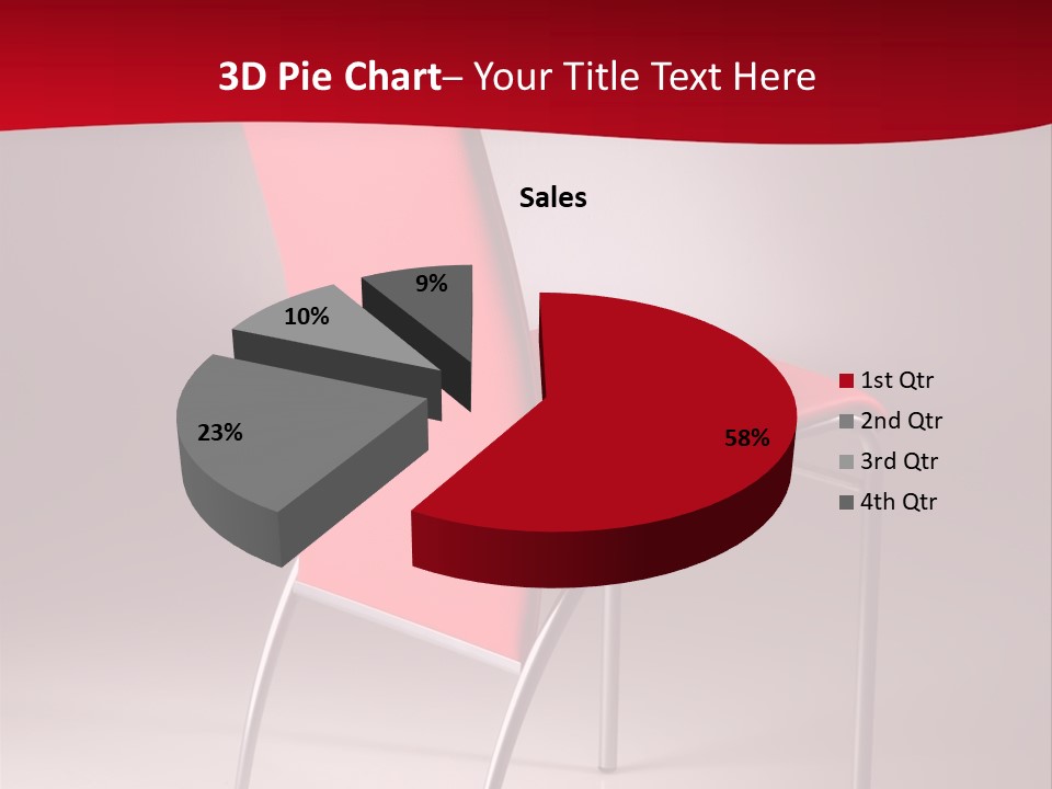 Red Modern Chair PowerPoint Template
