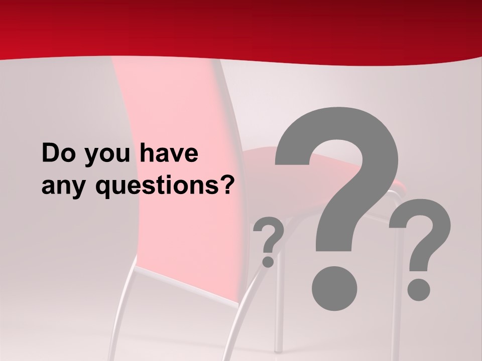 Red Modern Chair PowerPoint Template