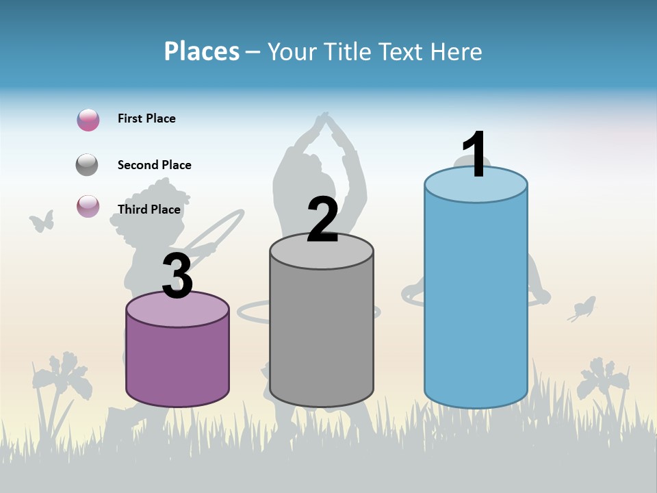 Girls Playing Hula Hoops PowerPoint Template