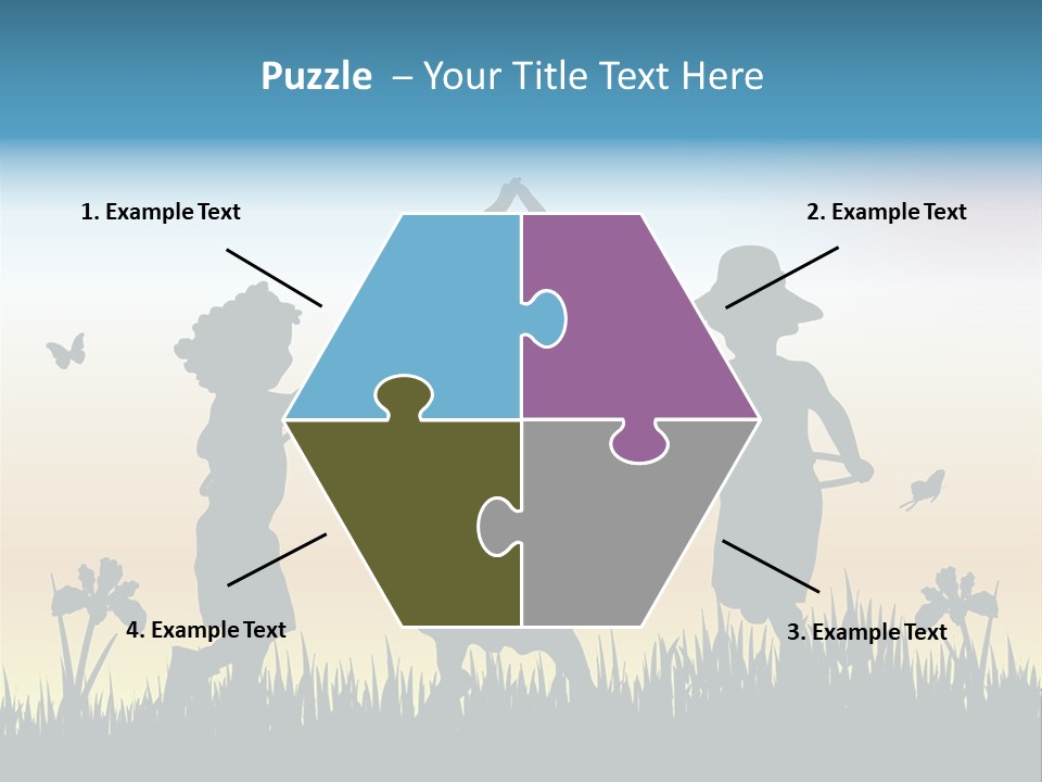 Girls Playing Hula Hoops PowerPoint Template