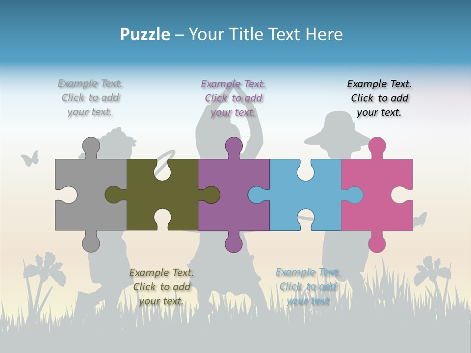 Girls Playing Hula Hoops PowerPoint Template