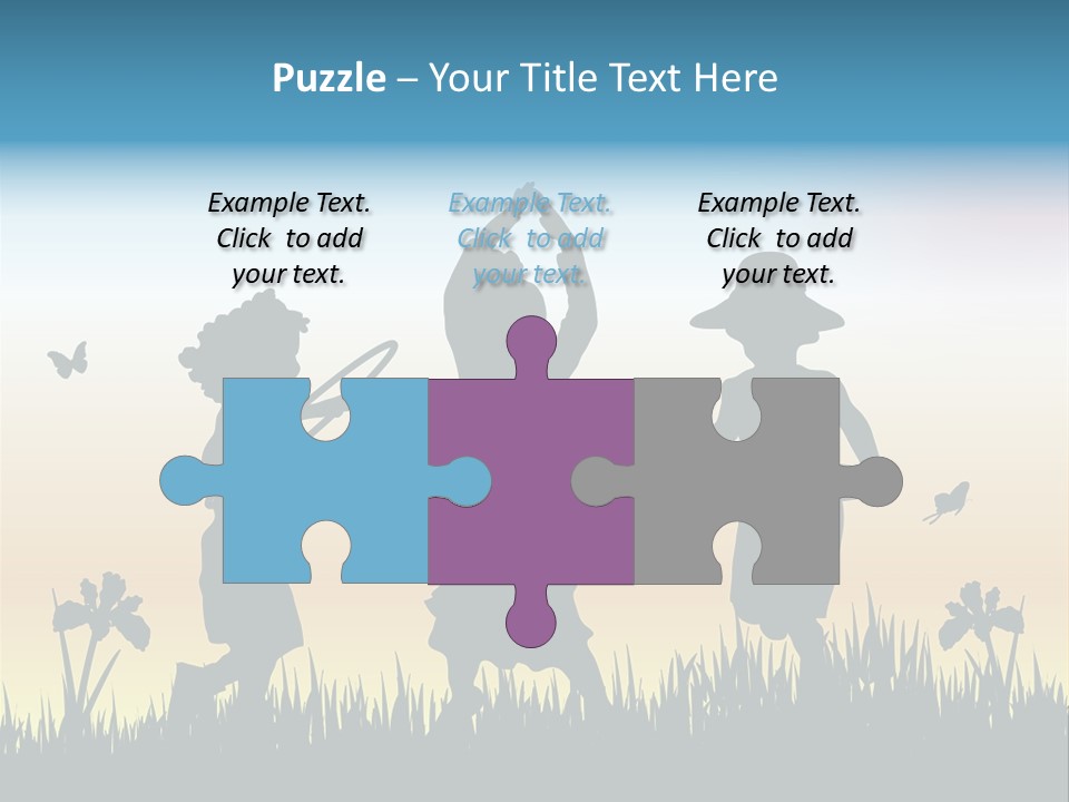 Girls Playing Hula Hoops PowerPoint Template