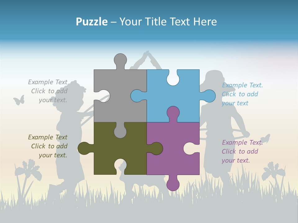 Girls Playing Hula Hoops PowerPoint Template