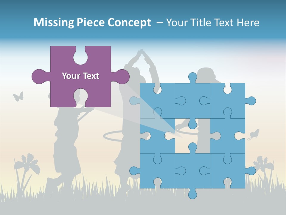 Girls Playing Hula Hoops PowerPoint Template