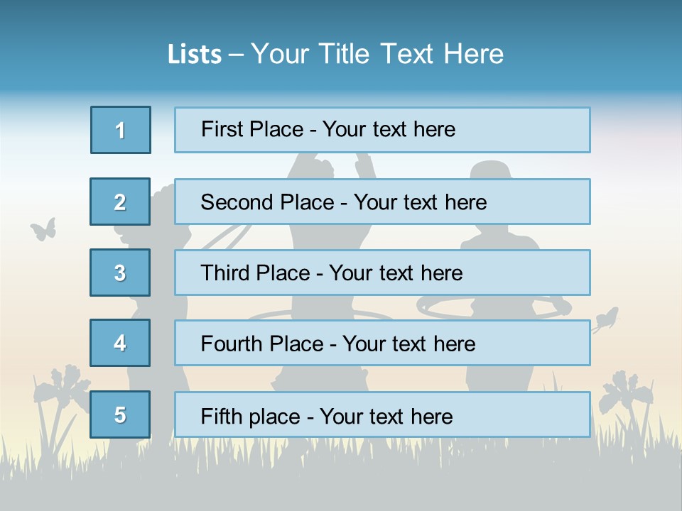 Girls Playing Hula Hoops PowerPoint Template