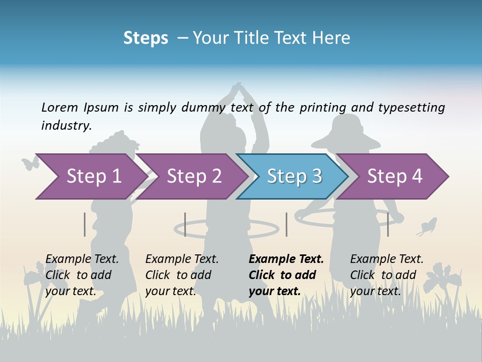 Girls Playing Hula Hoops PowerPoint Template