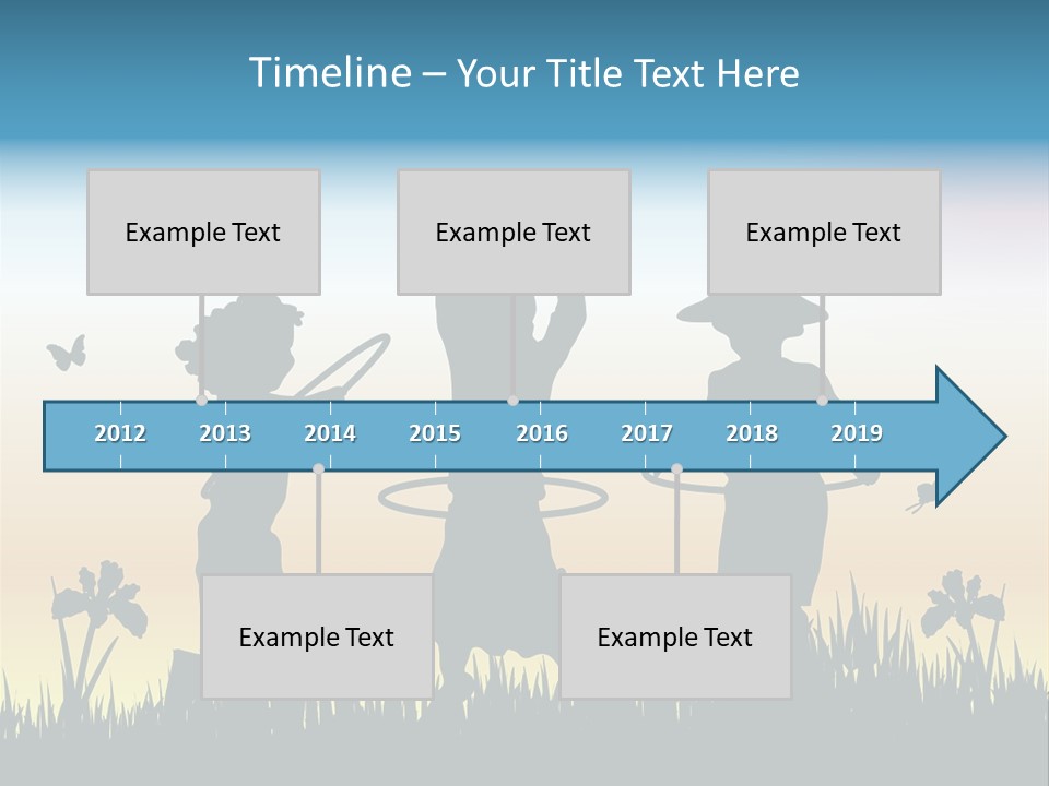 Girls Playing Hula Hoops PowerPoint Template