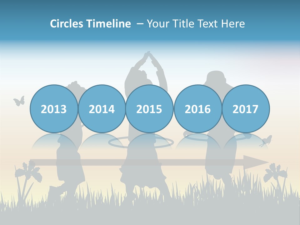 Girls Playing Hula Hoops PowerPoint Template