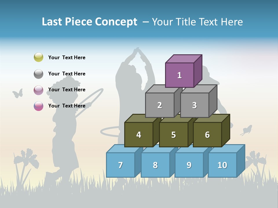 Girls Playing Hula Hoops PowerPoint Template