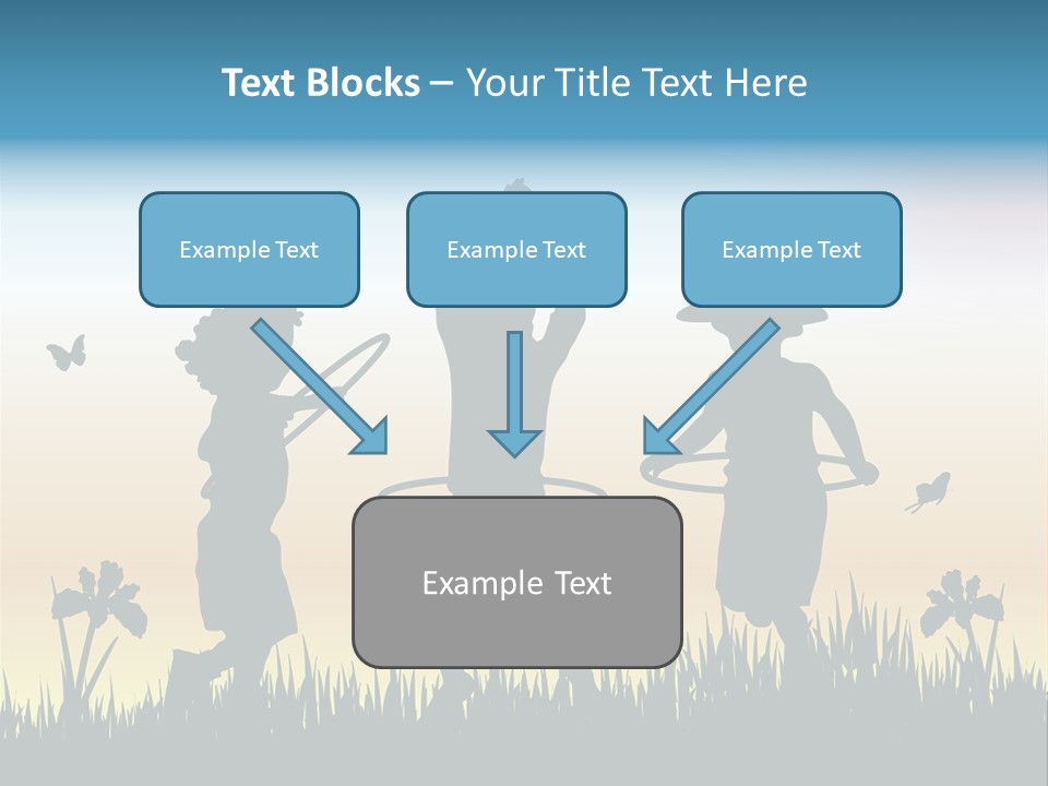 Girls Playing Hula Hoops PowerPoint Template