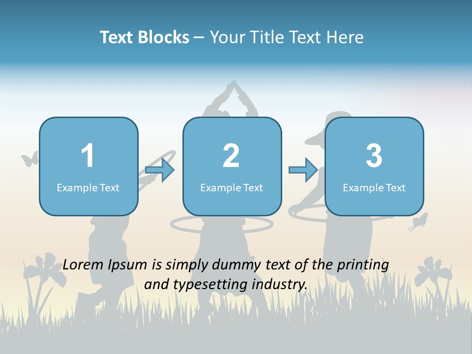 Girls Playing Hula Hoops PowerPoint Template