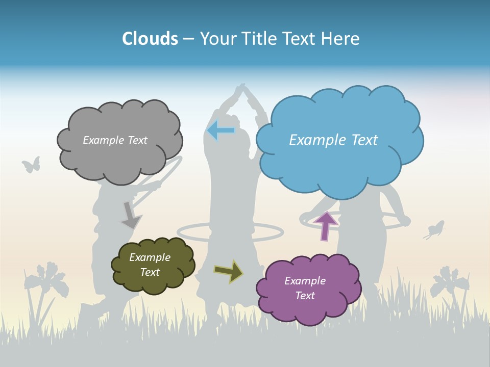 Girls Playing Hula Hoops PowerPoint Template