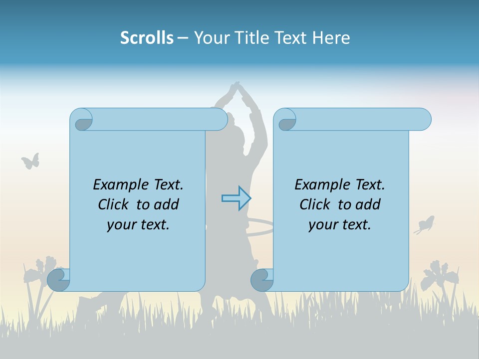 Girls Playing Hula Hoops PowerPoint Template