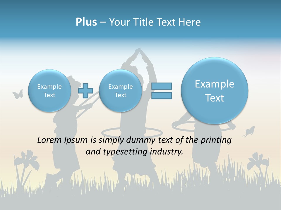 Girls Playing Hula Hoops PowerPoint Template