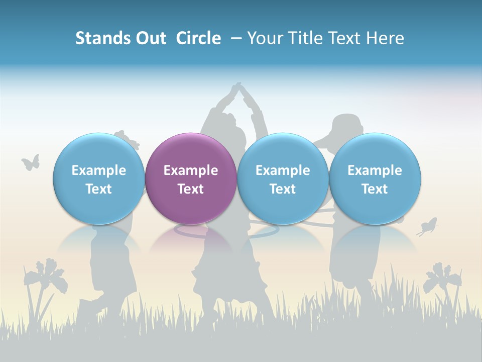 Girls Playing Hula Hoops PowerPoint Template