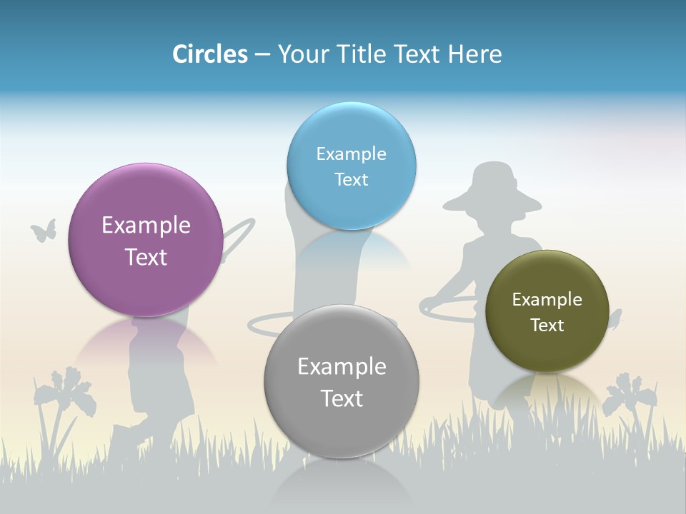 Girls Playing Hula Hoops PowerPoint Template