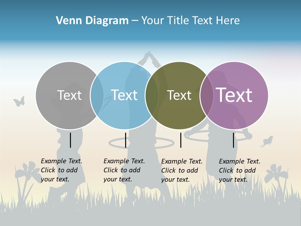 Girls Playing Hula Hoops PowerPoint Template