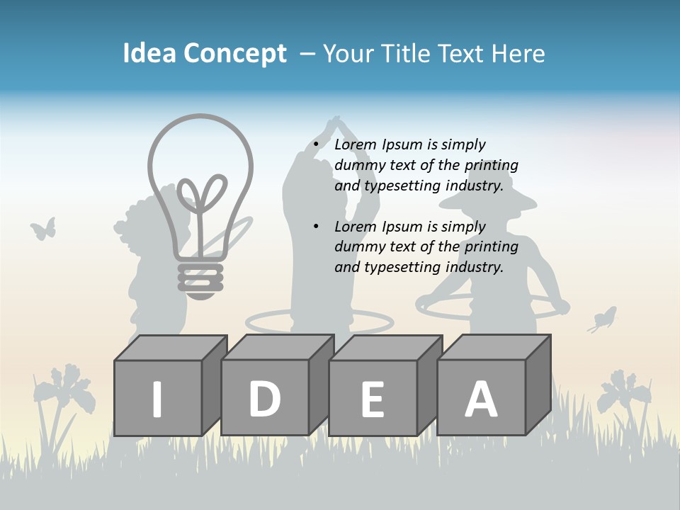 Girls Playing Hula Hoops PowerPoint Template