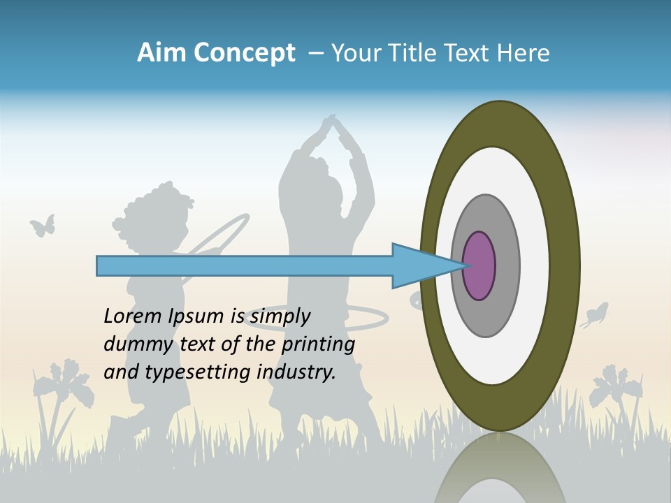 Girls Playing Hula Hoops PowerPoint Template