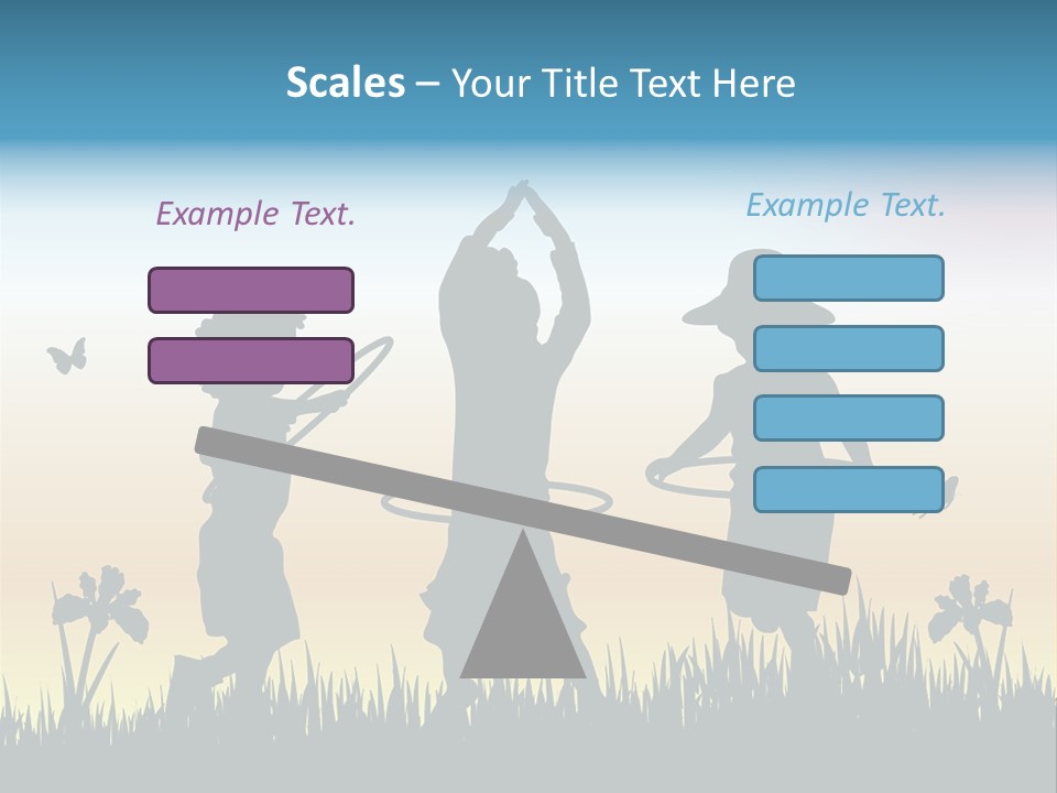 Girls Playing Hula Hoops PowerPoint Template