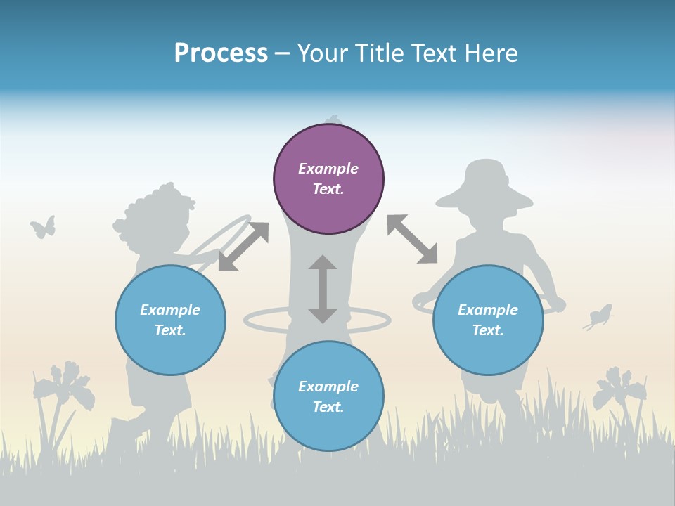 Girls Playing Hula Hoops PowerPoint Template