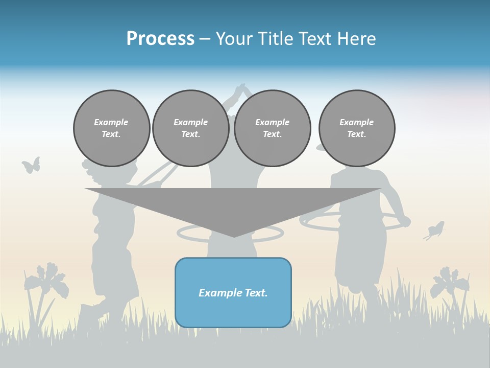 Girls Playing Hula Hoops PowerPoint Template