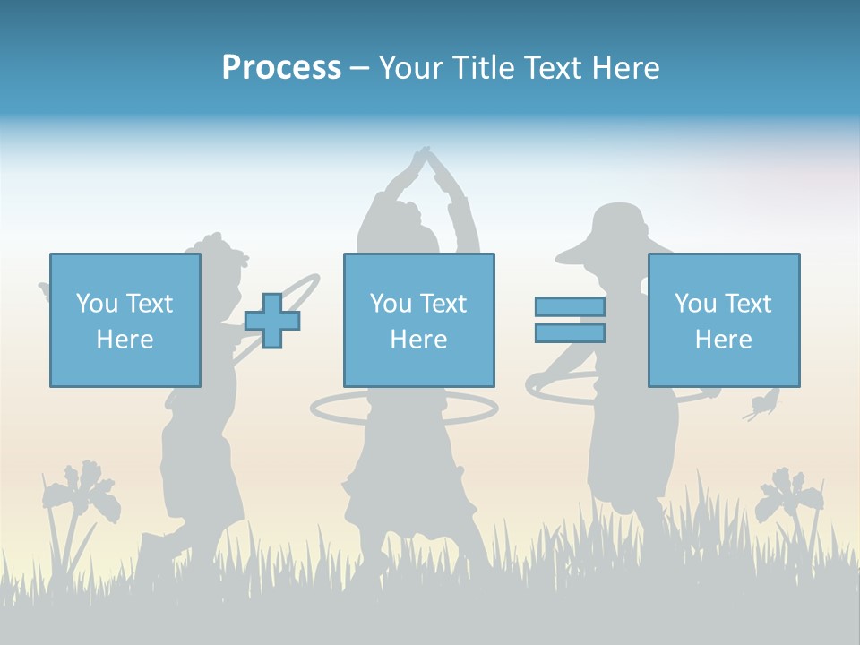 Girls Playing Hula Hoops PowerPoint Template