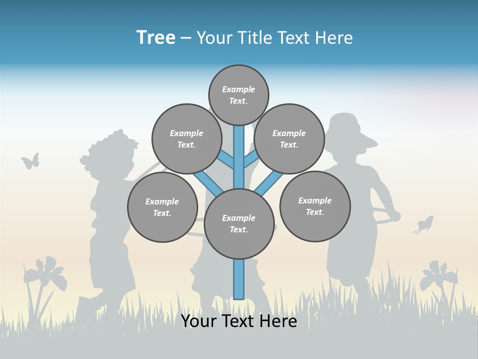 Girls Playing Hula Hoops PowerPoint Template